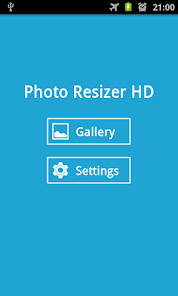 Photo Resizer HD main screen